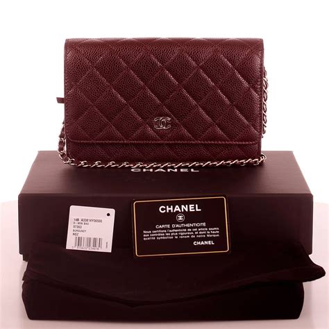 chanel burgundy woc|chanel handbags on chain.